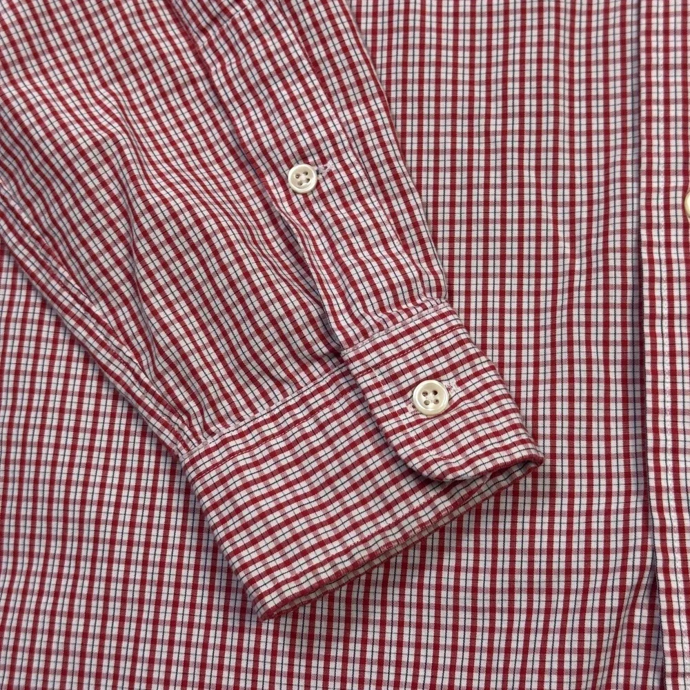 Ralph Lauren Button-Down Shirt Mens M Red Check Long Sleeve Classic Fit Cotton
